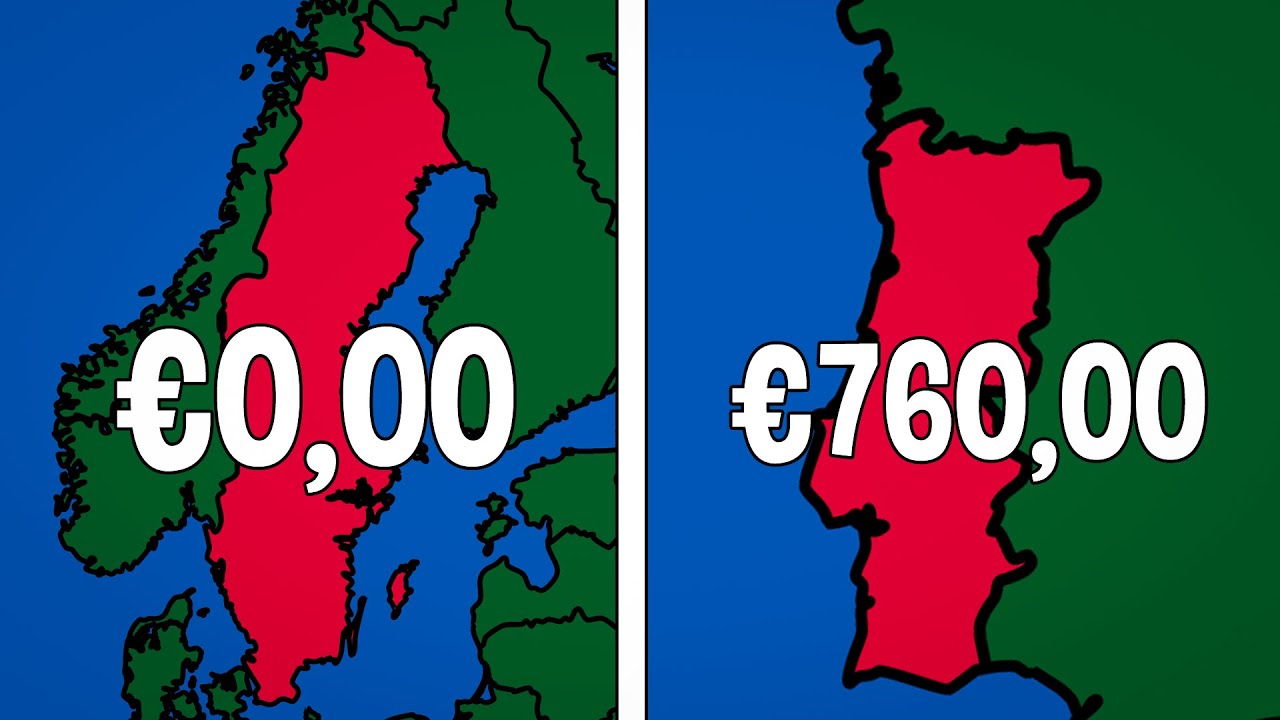OS MAIORES e MENORES SALÁRIOS MÍNIMOS da UNIÃO EUROPEIA