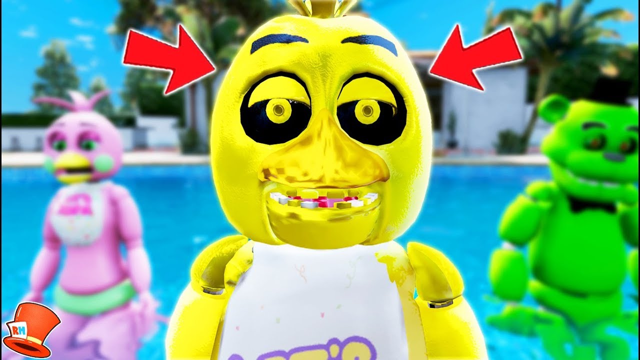BRAND NEW GOLDEN CHICA ANIMATRONIC! (GTA 5 Mods FNAF RedHatter)