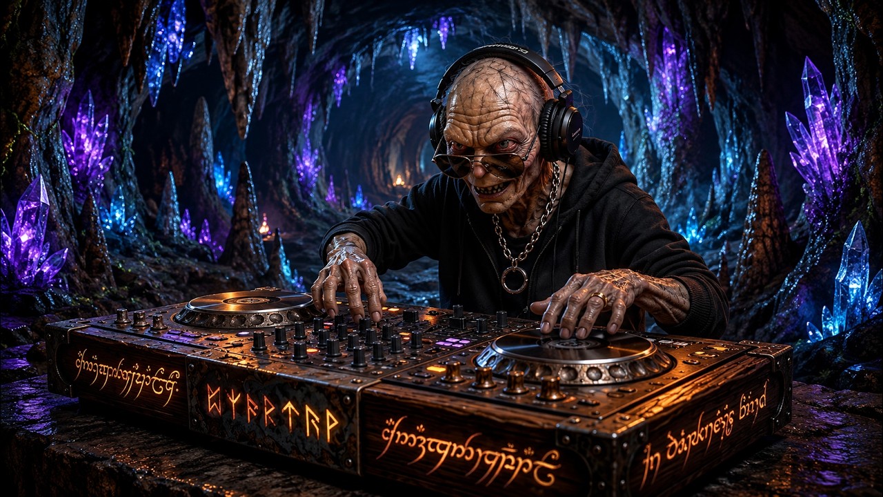 Gollum&rsquo;s Crystal Cave 🖤 Dark Fantasy Melodic Techno | Deep House for Focus No Vocals