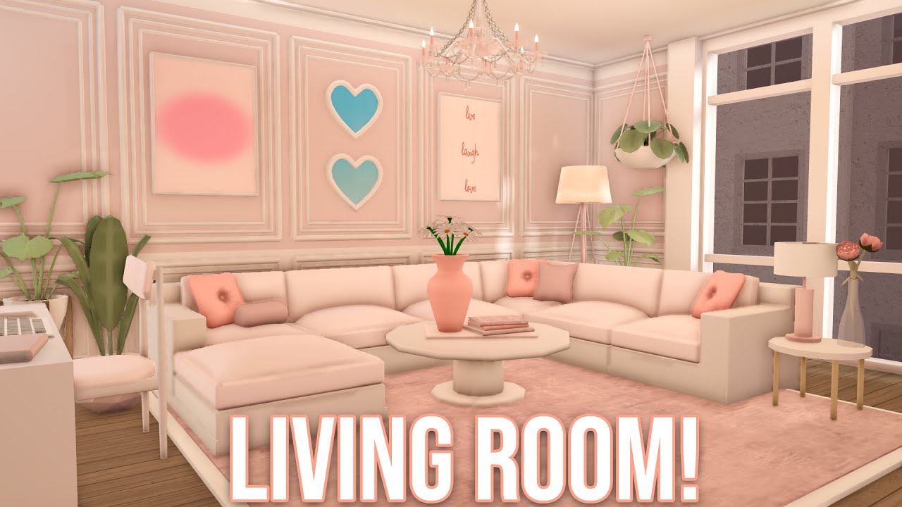 Building my DREAM living room in Bloxburg