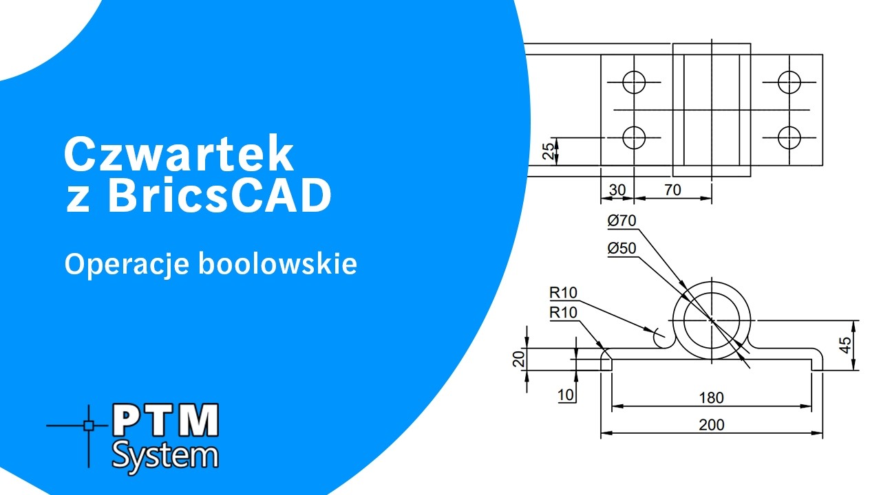 Operacje boolowskie | Czwartek z BricsCAD #33