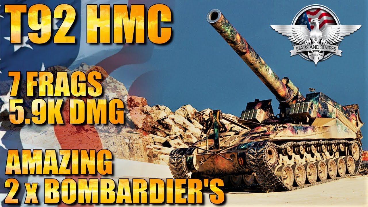 WoT T92 HMC Gameplay 2020 &diams; 7 Kills 5.9k Dmg &diams; Arty Replays