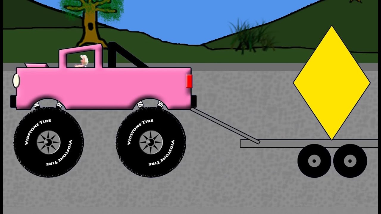 Monster Truck Shapes - Fun Truck Shapes Video For Kids