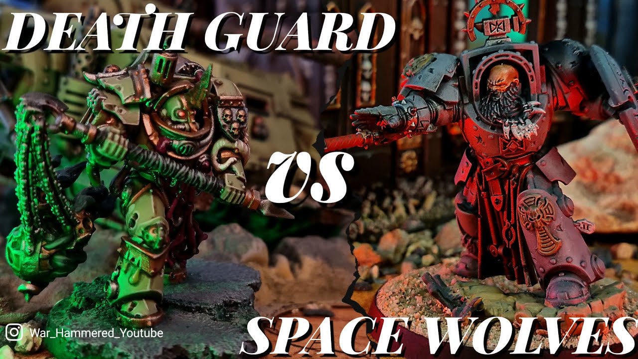 SPACE WOLVES Vs DEATH GUARD. 2k points Warhammer 40k Battle Report.