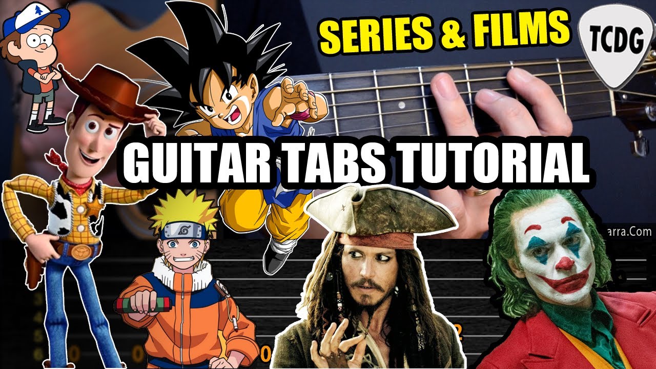 Aprende 10 Grandes Canciones de Series y Películas Famosas en Guitarra Acústica Tutorial & Tablatura