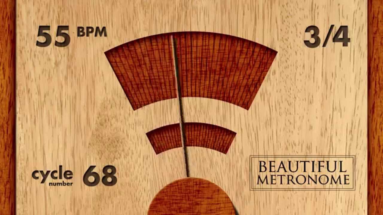55 BPM 3/4 Wood Metronome HD