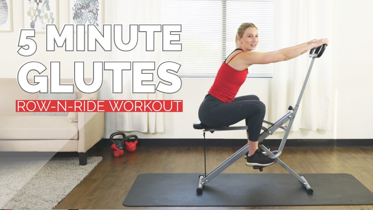 5 Min Beginners Glute Focused Row-N-Ride Workout
