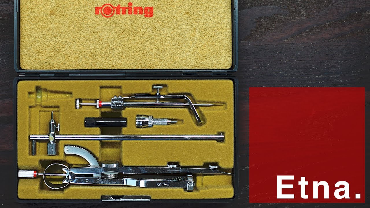 Rotring compass set (NOS) - review & unboxing | Etna.