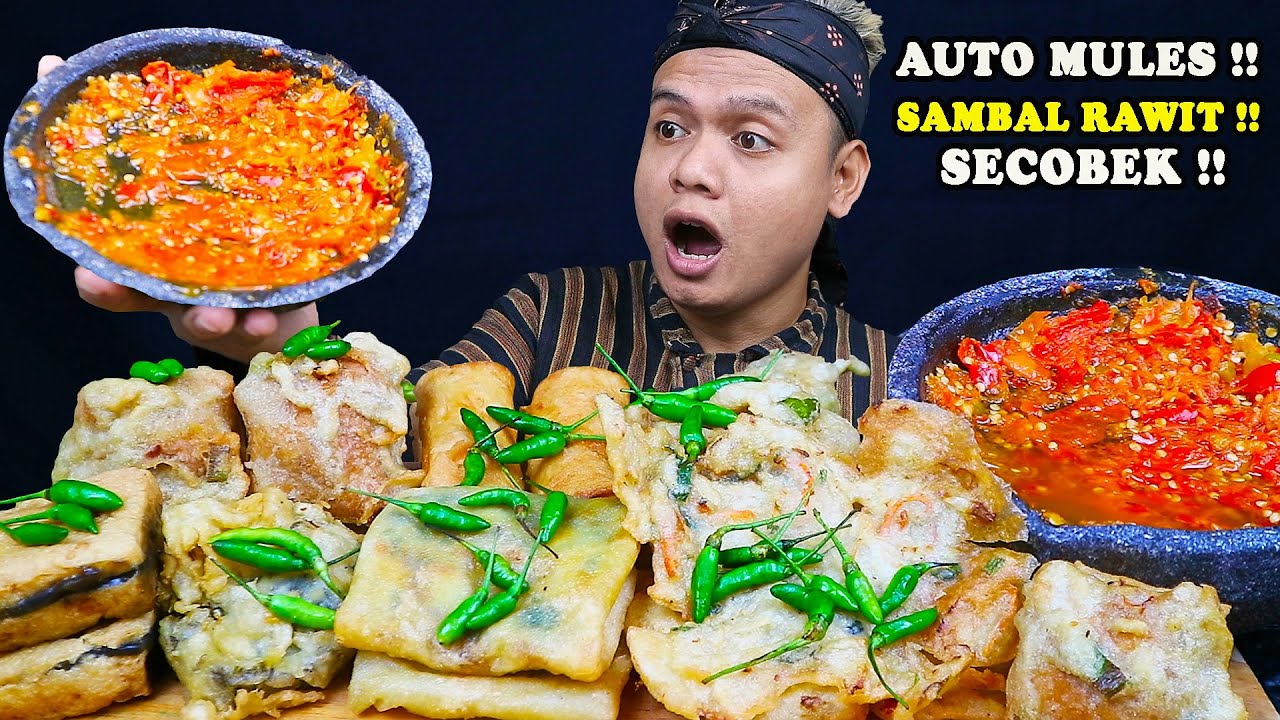 SAMPE MELER !! MUKBANG ANEKA GORENGAN ABANG2 PAKE SAMBAL RAWIT DOMBA + CABE RAWIT IJO