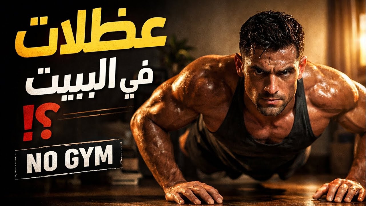 كيف تبني عضلات في البيت بدون جيم وبدون معدات؟ (الطريقة الحقيقية)