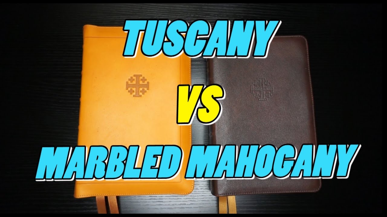 CSB Tuscany vs NKJV Marbled Mahogany | Schuyler Personal Size Quentel