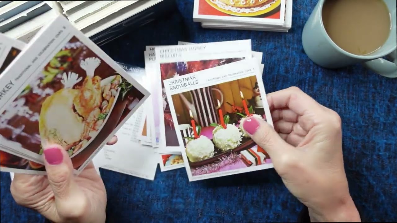 ASMR | Slightly Odd Vintage Recipe Card Sorting & Whispering Show & Tell at Coffee Time!