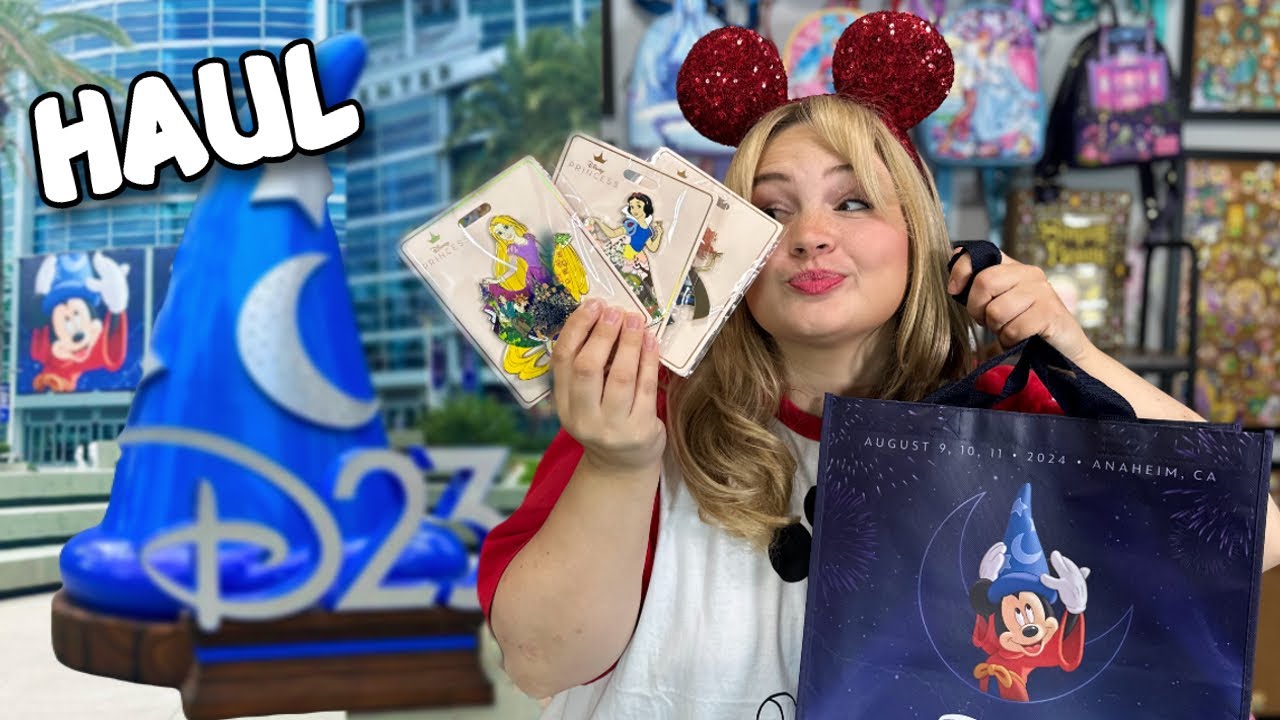 My D23 Merch Haul 2024 | Rare Disney Pins & Freebies!