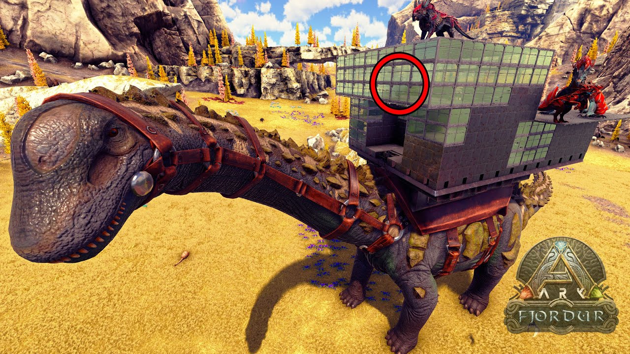 BASE EN TITANOSAURIO DE CABEZONA Y DOMESTICO SHADOWMANE! León Pez y nuevos dinosaurios ARK Fjordur