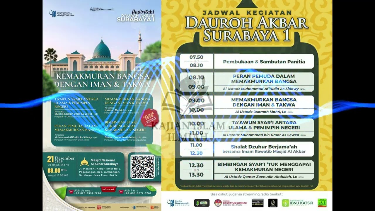 KAJIAN ISLAM ILMIAH | PERAN PEMUDA DALAM MEMAKMURKAN BANGSA | USTADZ MUHAMMAD AFIFUDDIN