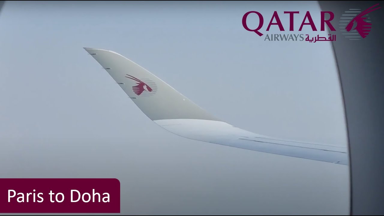 Explore QATAR AIRWAYS | Paris - Doha | Flying in ECONOMY CLASS with a brand new A350-1000