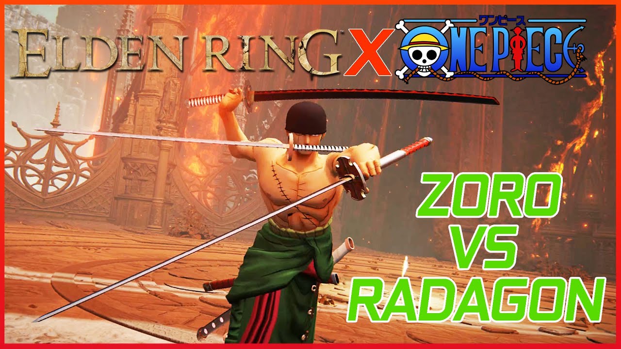 Roronoa Zoro Destroy Radagon | Elden Ring One Piece Mod