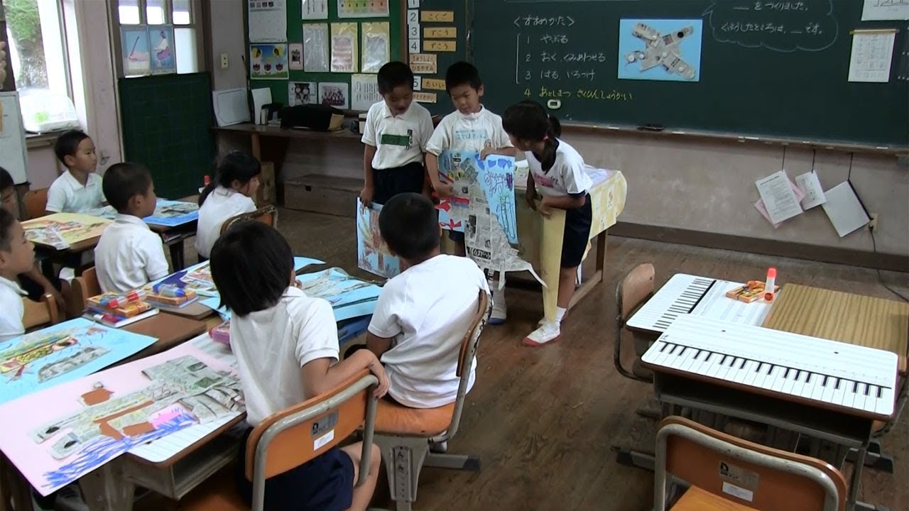 種子島の学校活動：住吉小学校市小学校集合学習低学年対象