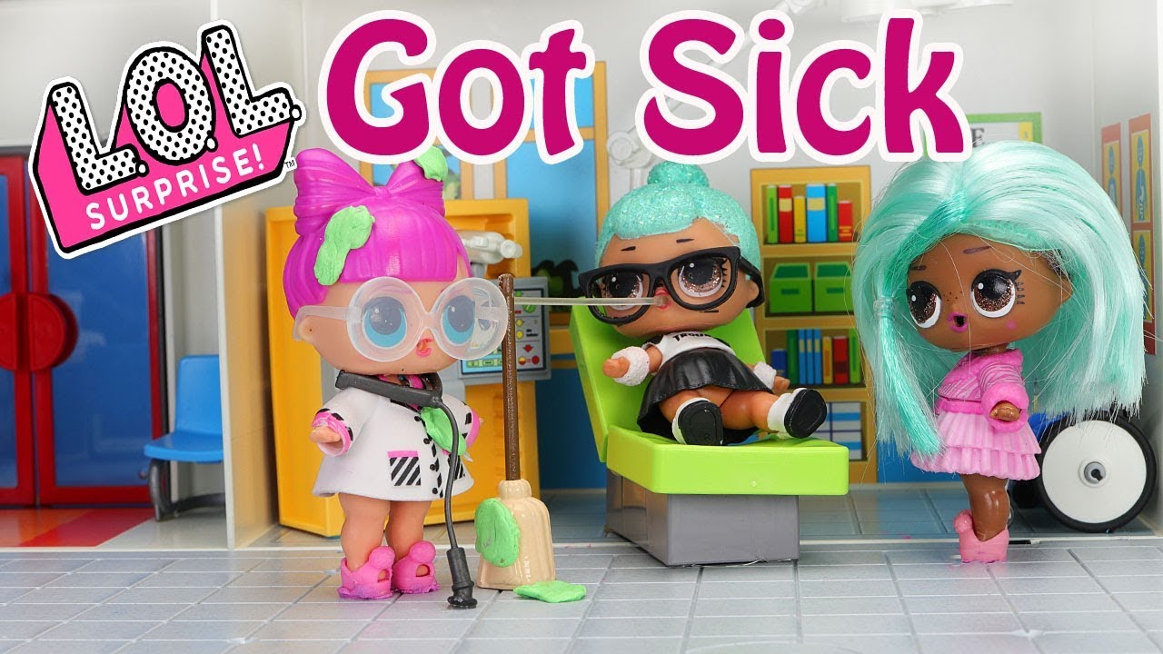 🏪🤒 LOL Surprise Doll Got Sick and Went to The Hospital Stop Motion Cartoon 🏥 😷