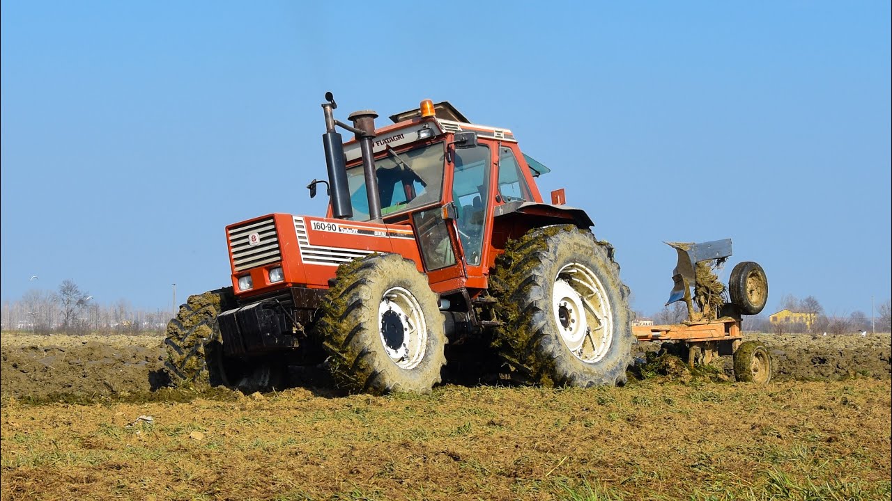 Fiatagri 160-90 Turbo DT e aratro Mipra [FHD]
