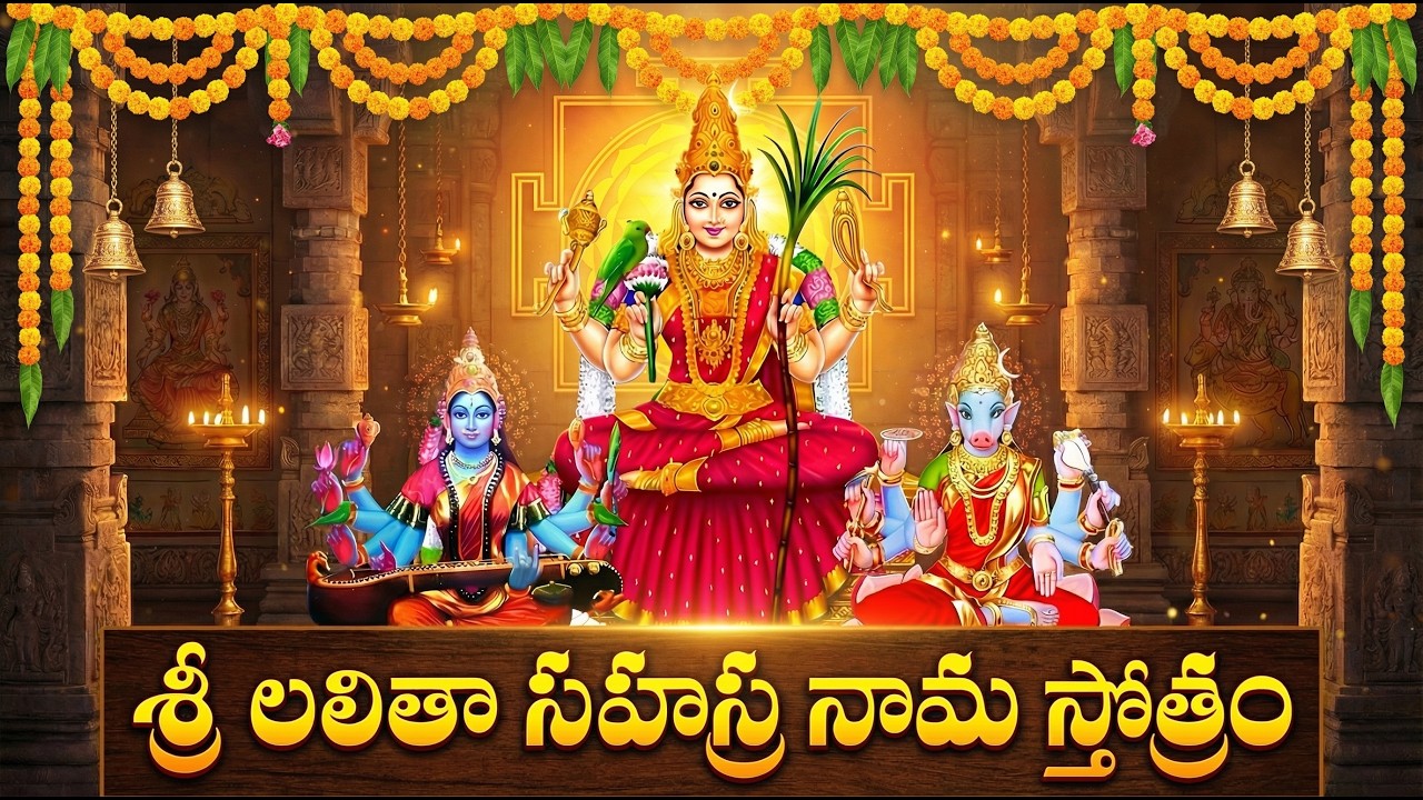 Lalitha Sahasranama Stotram with Telugu Lyrics | Sri Lalitha Sahasranamam