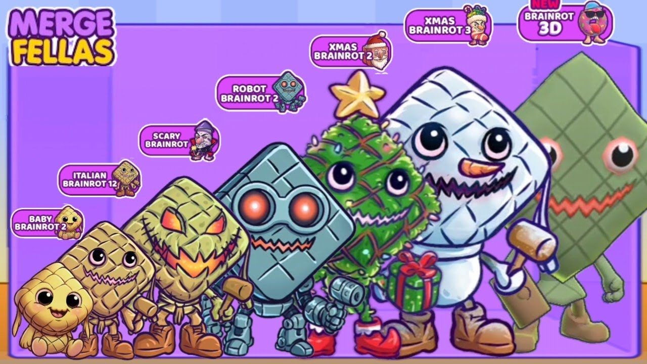 Merge Anomaly Merge Fellas Boss + Boss⁉️ BRAINROT 3D, Xmas 2,3, Robot, Scary, brainrot 12, Baby