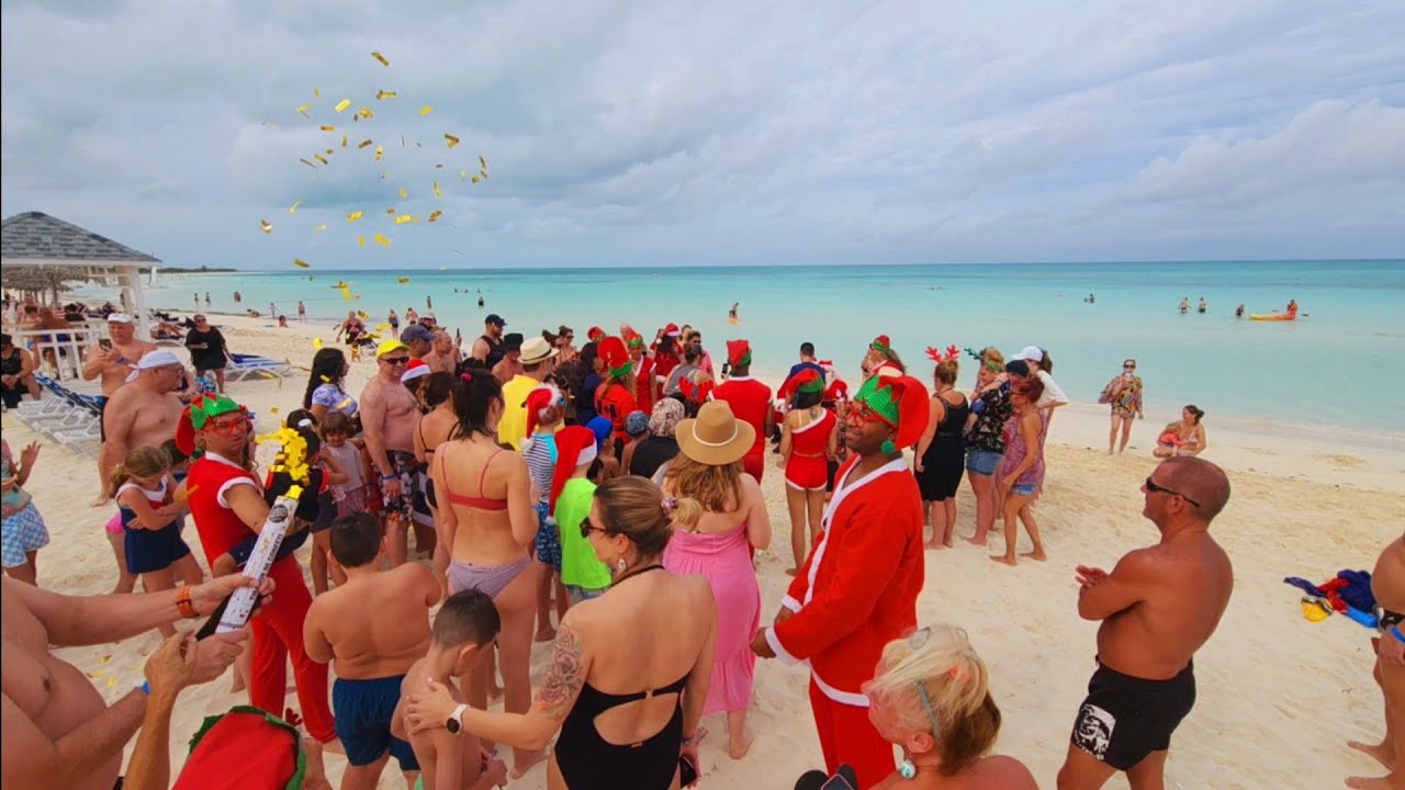 Cayo Coco Cuba Santa on the beach Dec 25, 2023