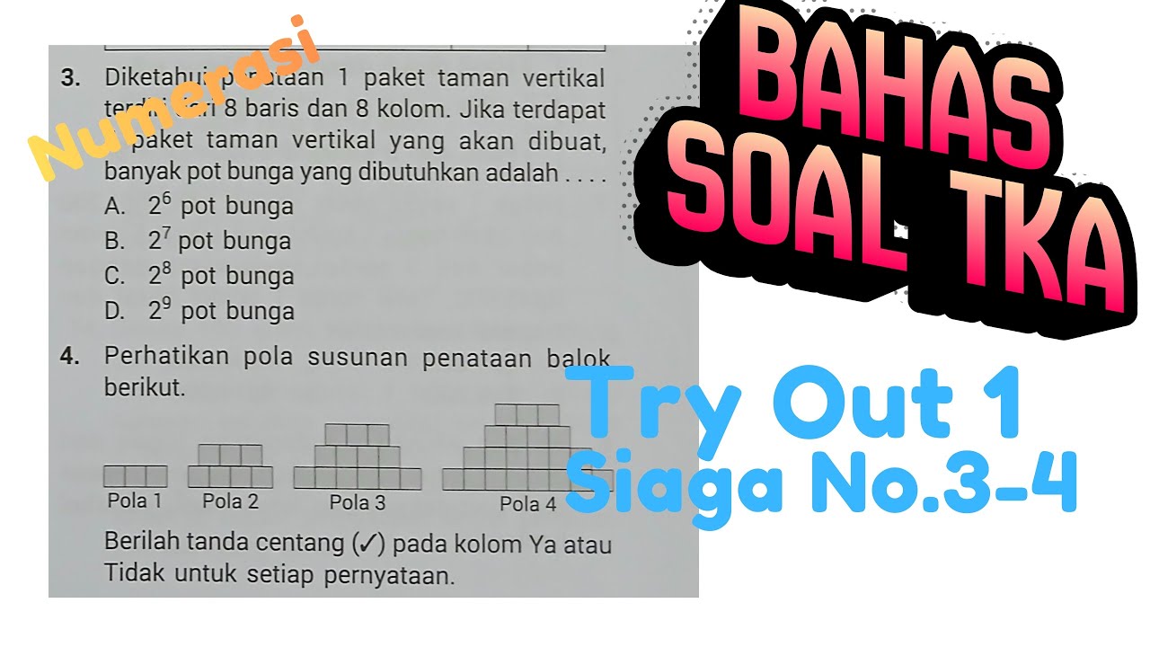 Bahas Soal TKA - Siaga Tryout 1 - Nomor 3 dan 4