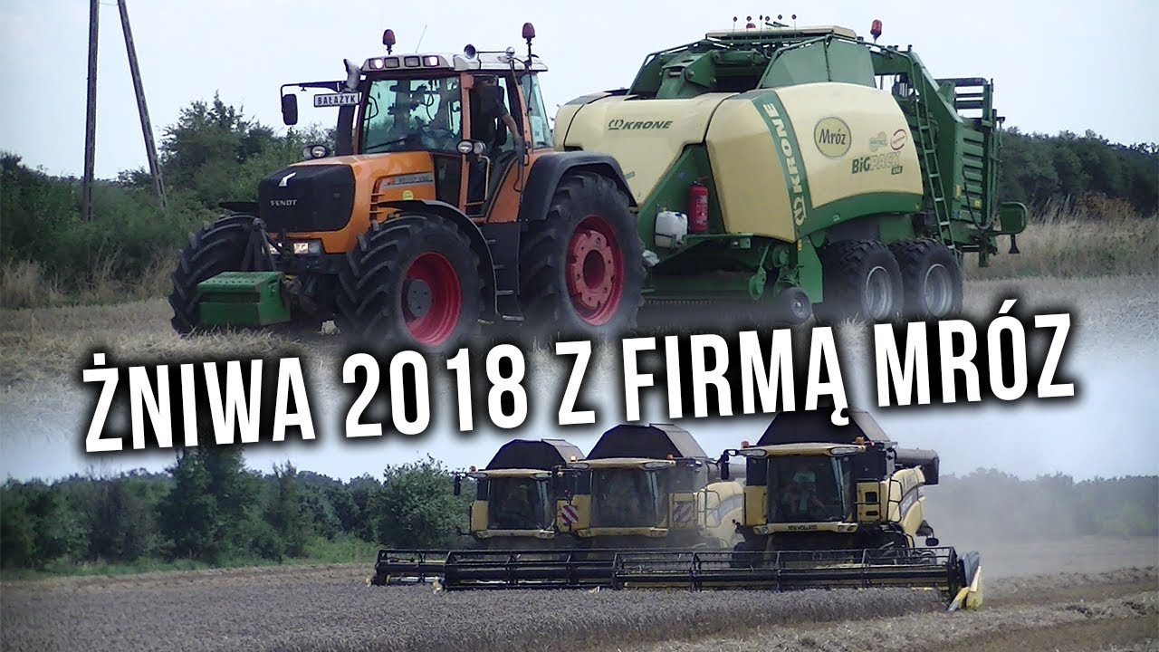 Żniwa 2018 z firmą Mróz | 4x NewHolland