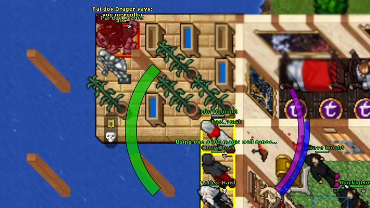 Ele pulou na ÁGUA ? - Tibia PK Ferobra 01