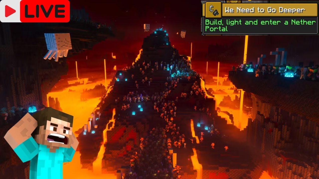 Trip to Nether for the First Time🔥 | Minecraft Survival Live🛑🛑