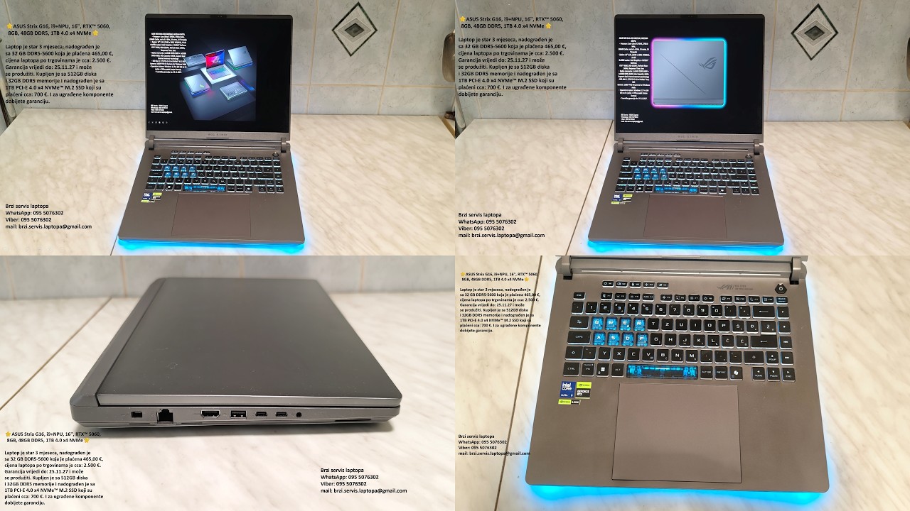 ⭐️ASUS Strix G16, i9+NPU, 16