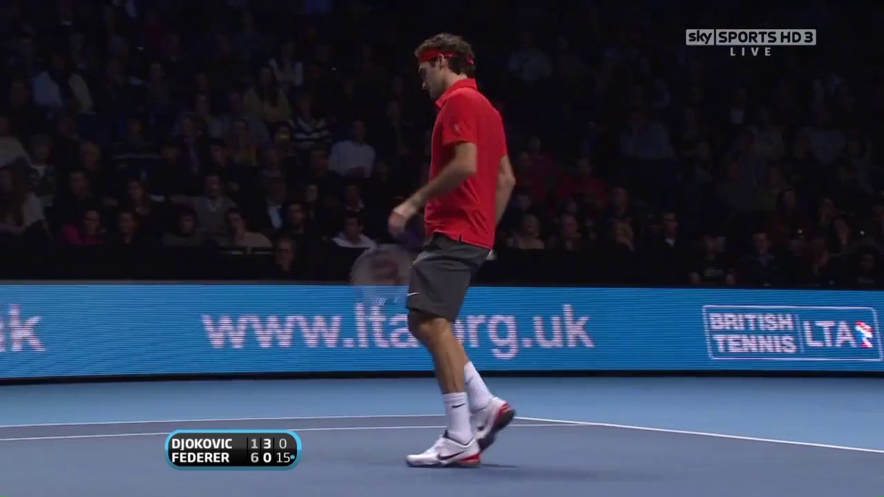 Roger Federer in High Performances   vs Djokovic at 2010