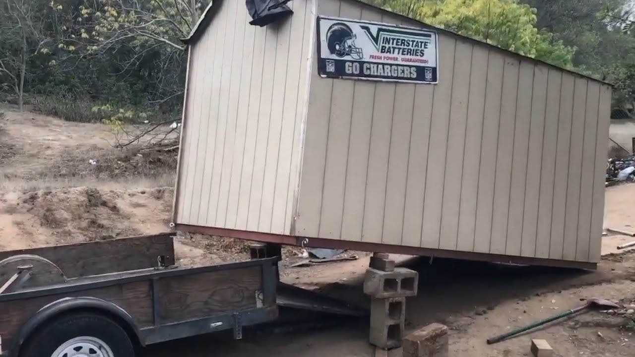Loading shed on trailer