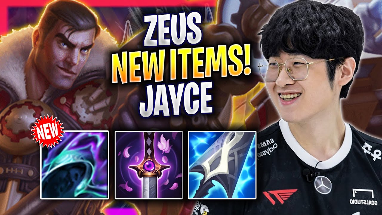 ZEUS TRIES JAYCE WITH NEW ITEMS! - T1 Zeus Plays Jayce TOP vs Akshan! | Season 2024