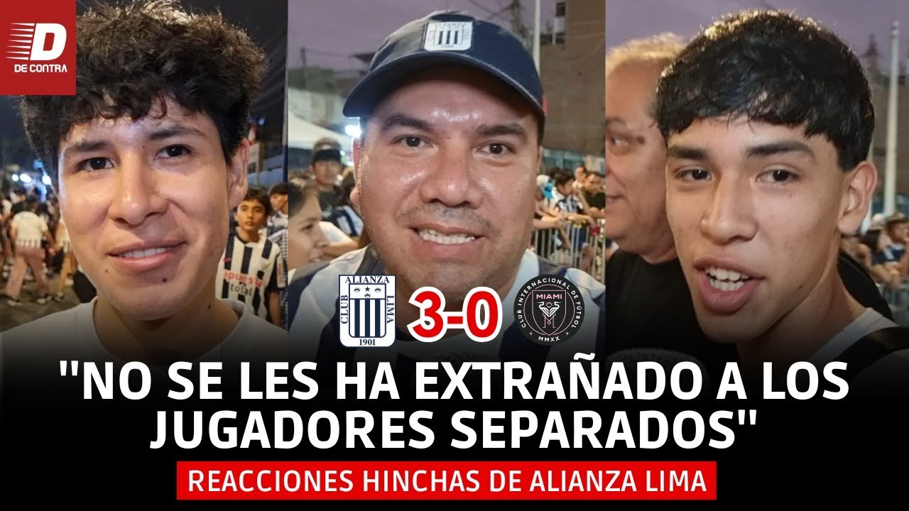 HINCHAS de ALIANZA LIMA reaccionan a GOLEADA sobre INTER MIAMI DE LIONEL MESSI | De Contra