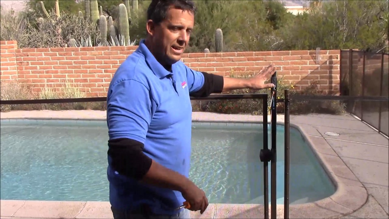 Removable Mesh Type Pool Fence Gate and MagnaLatch adjustments