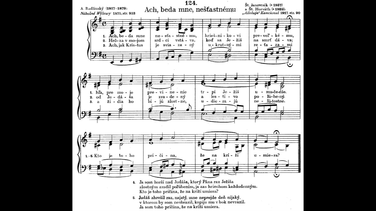 JKS 124 - Ach, beda mne nešťastnému
