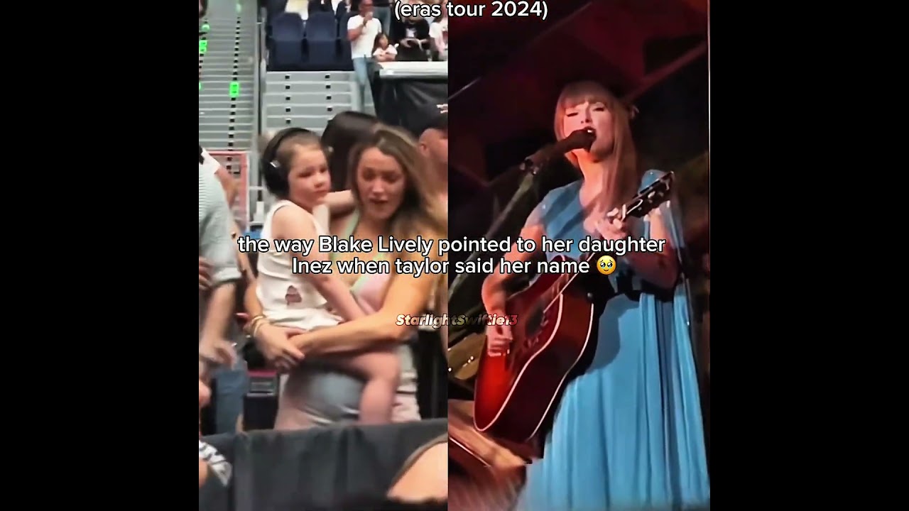 The way blake lively pointed at her daughter during the eras tour 🥹 #taylorswift #swiftie #shorts