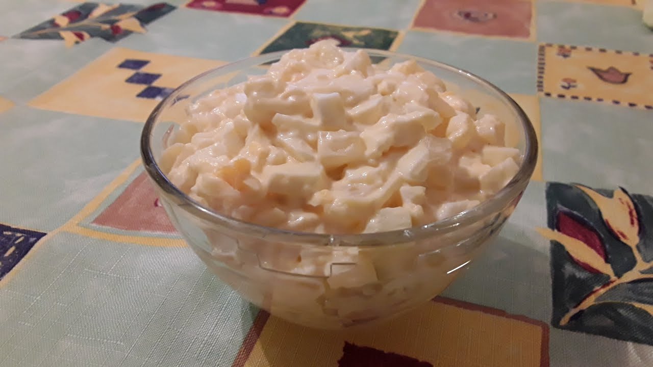 Салат с ананасом, сыром и яблоком, пошаговый рецепт. Быстрый и простой рецепт. Очень вкусно.