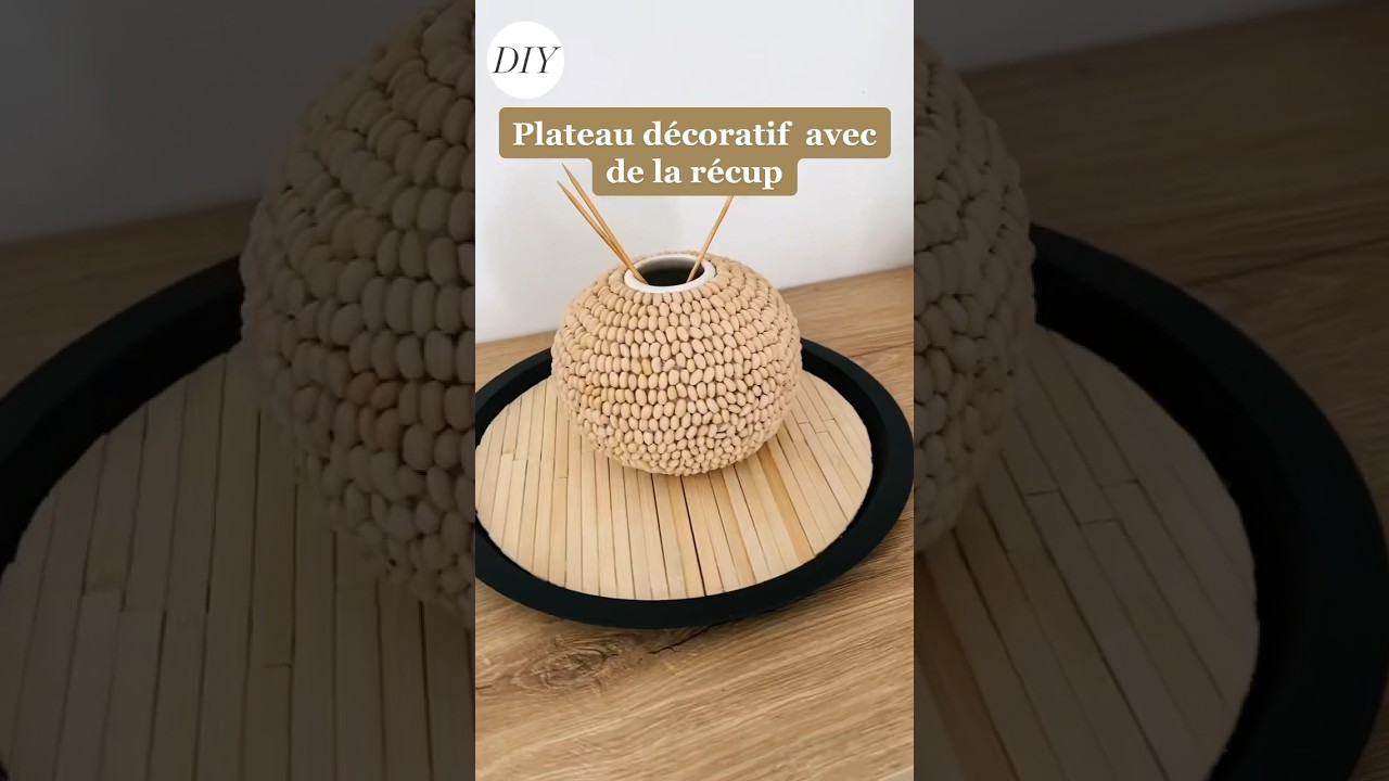 cr&eacute;er un joli plateau avec de la r&eacute;cup #decoration #decorations #diycrafts #diy #plateau #bois