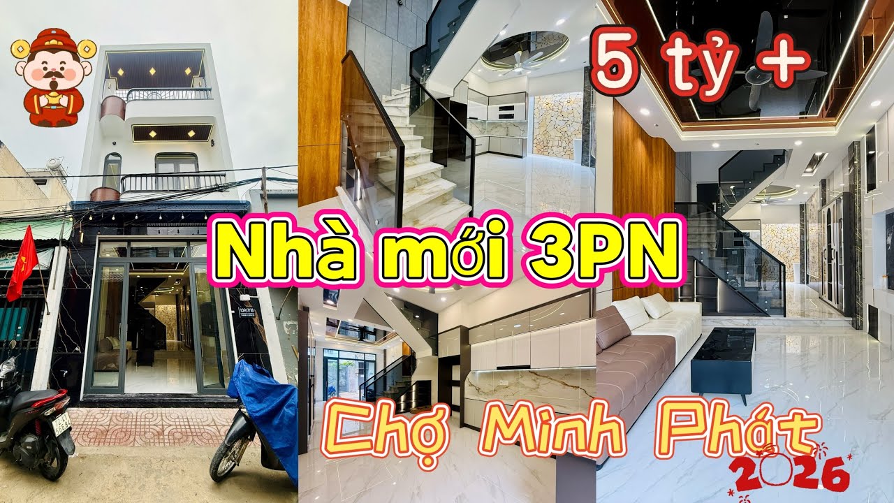 Chợ Minh Phát Q12 duy nhất căn nhà xây mới chỉ 5 tỷ mini #nhadatq12 #nhadepq12 