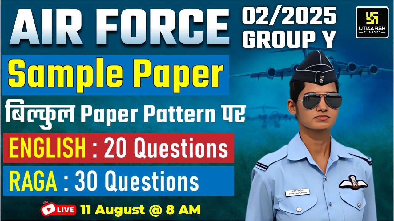 Air Force 2 2025 Y Group English & RaGa Mock Test | Air Force Y group Sample Paper