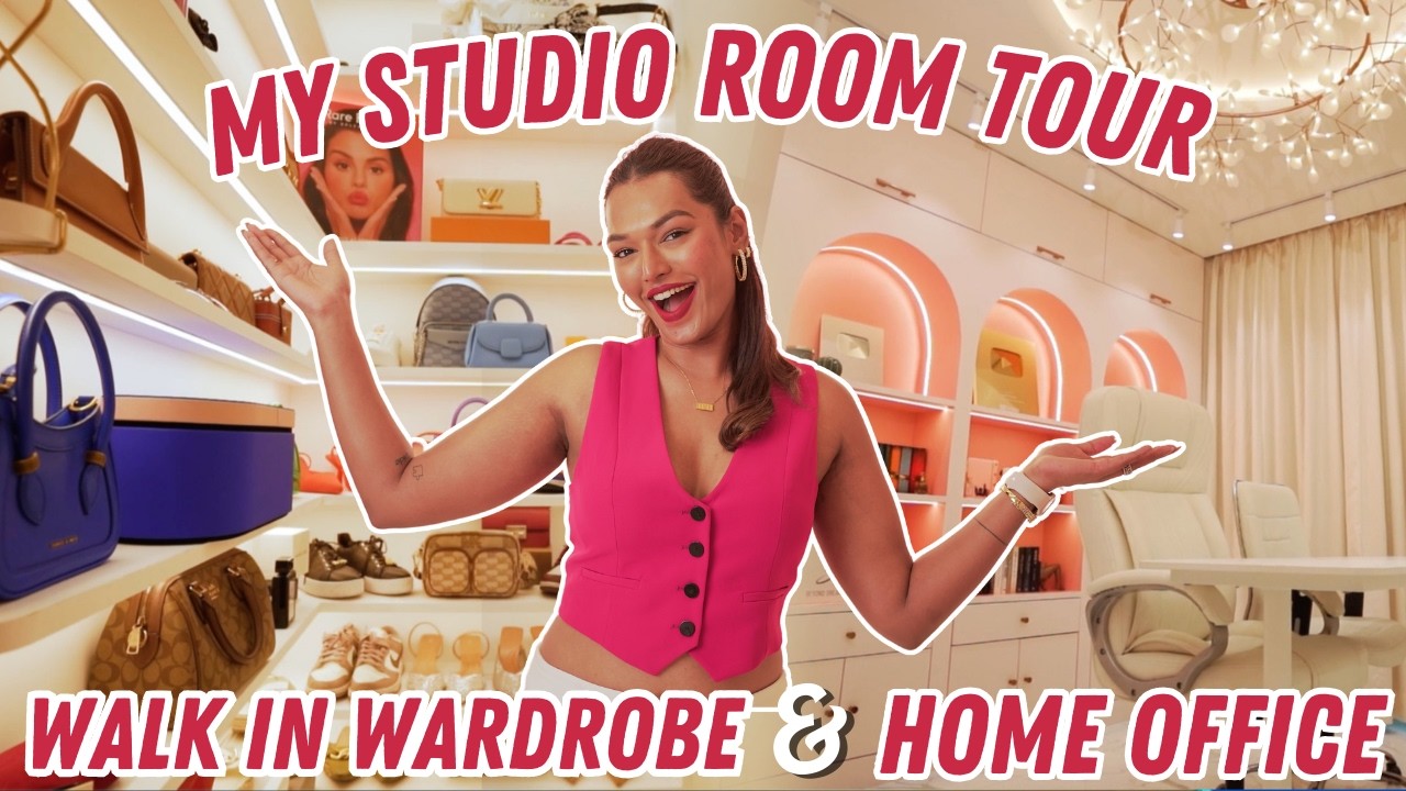 Inside My WALK-IN WARDROBE / STUDIO ROOM 🩷 *EPIC Transformation* Sarah Squad Home
