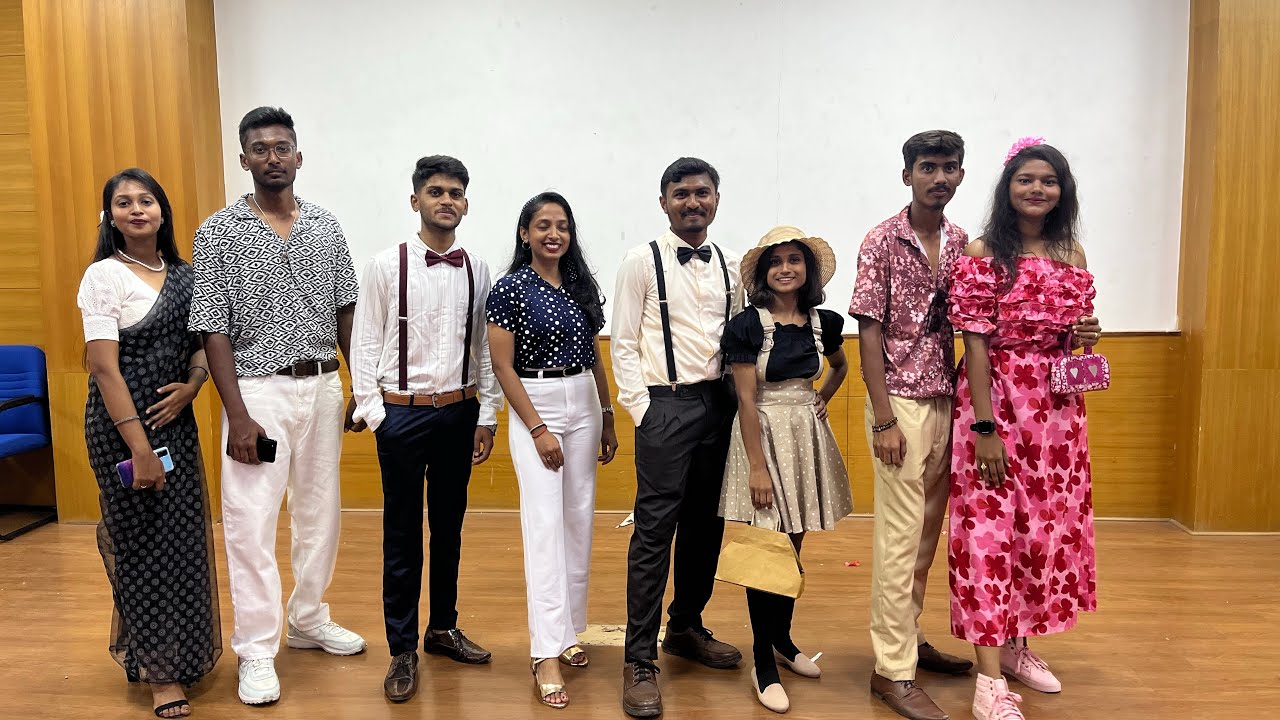 Retro metro style of fashion show in annual cultural meet at G Madegowda college Mandya