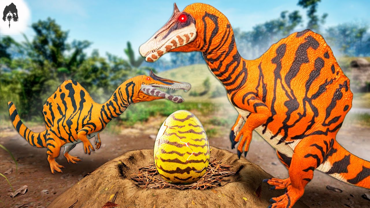 The Isle | SAINDO DO OVO! MÃE SPINO PROTETORA! Nova Familia Spino: Cuidando do Bebê Oxalaia Tigre!🦖