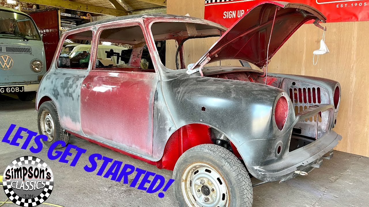 THE START OF THE SANDING - 89 Classic Mini Restoration