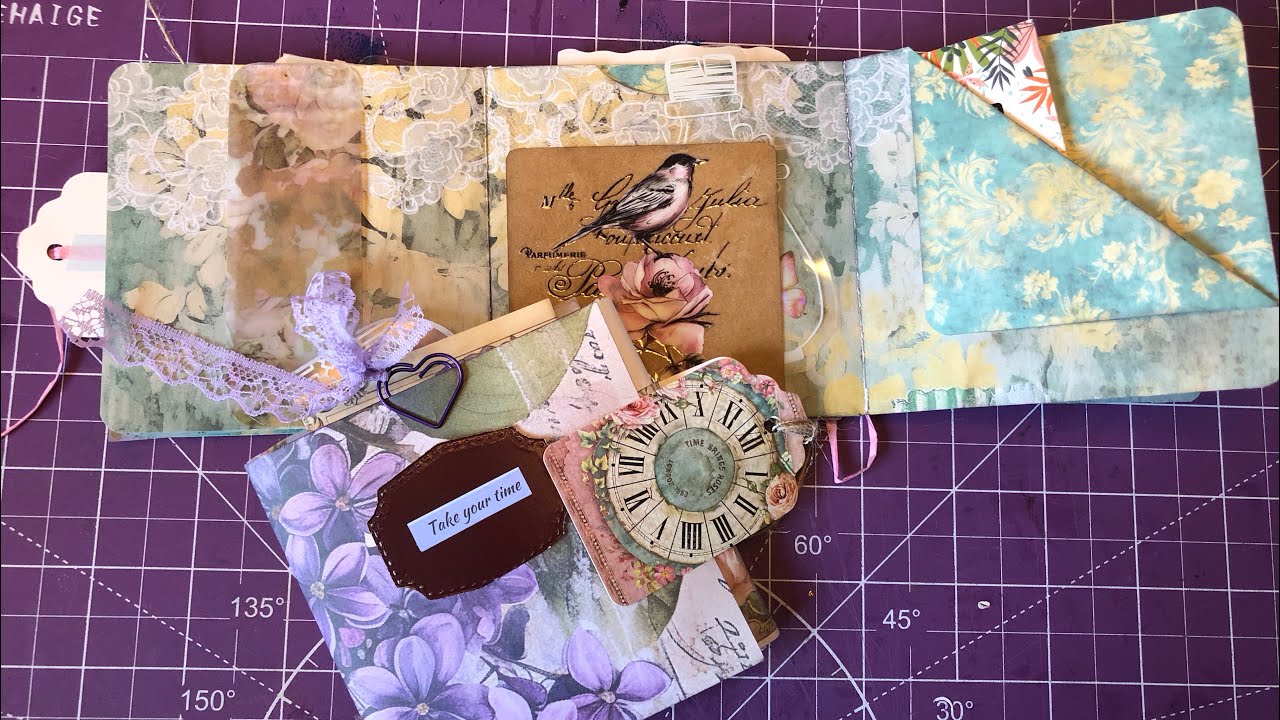 Süßes One sheet wonder Album Folder Junk Journal #diy #tutorial #album #folder #junkjournal #journal