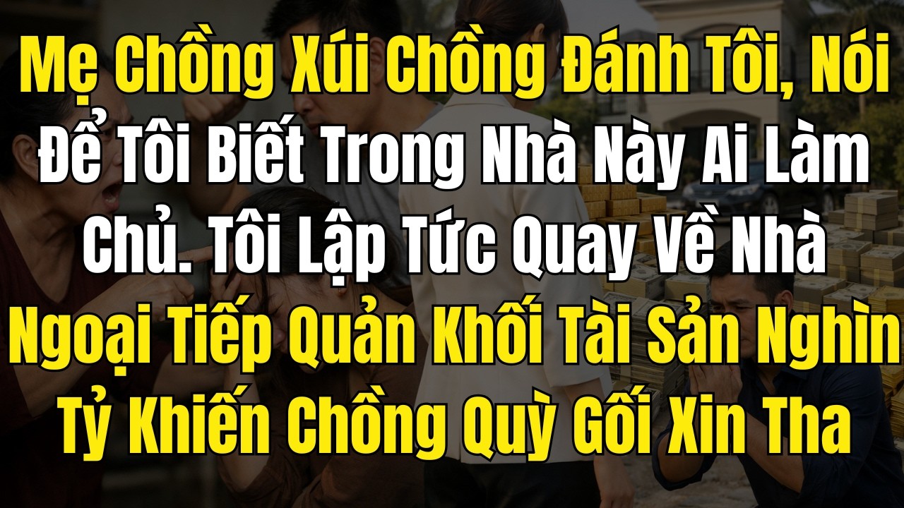 Mẹ Chồng Xúi Chồng Đánh Tôi, Nói Để Tôi Biết Trong Nhà Này Ai Làm Chủ  Tôi Lập Tức Quay Về Nhà Ngoại