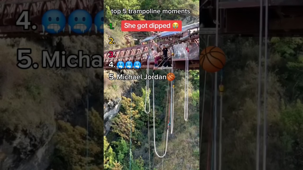 top 5 trampoline moments #trampoline #funnyvideo #top5
